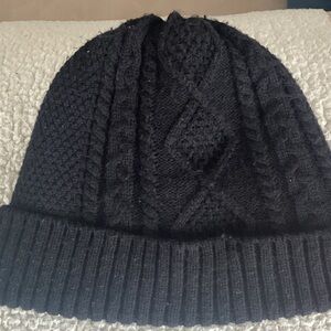 Men's Black Cable Knit winter hat
